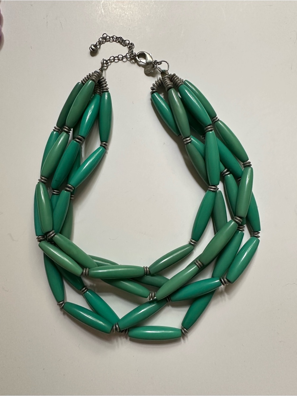 ✨5/$25 Chicos Bohemian Chunky Teal Bead Necklace